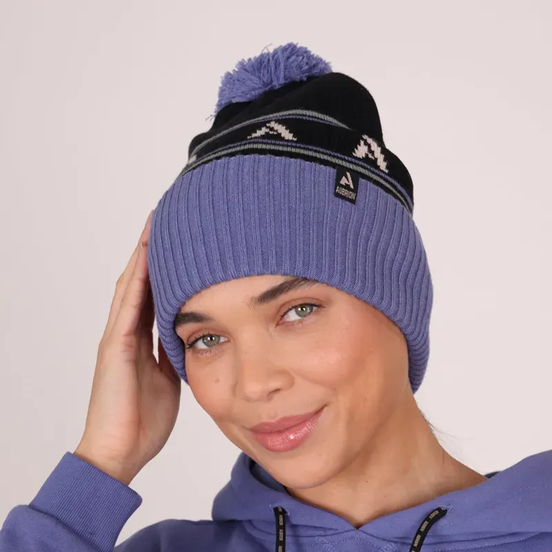 Aubrion React Bobble Hat in Sky/Shadow