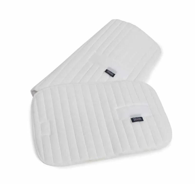 Shires 18x18 Inch Bandage Pads In White