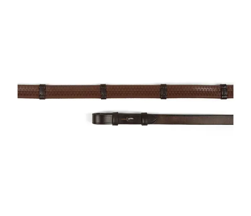 Velociti Gara Pimple Grip Contintental Reins in Havana