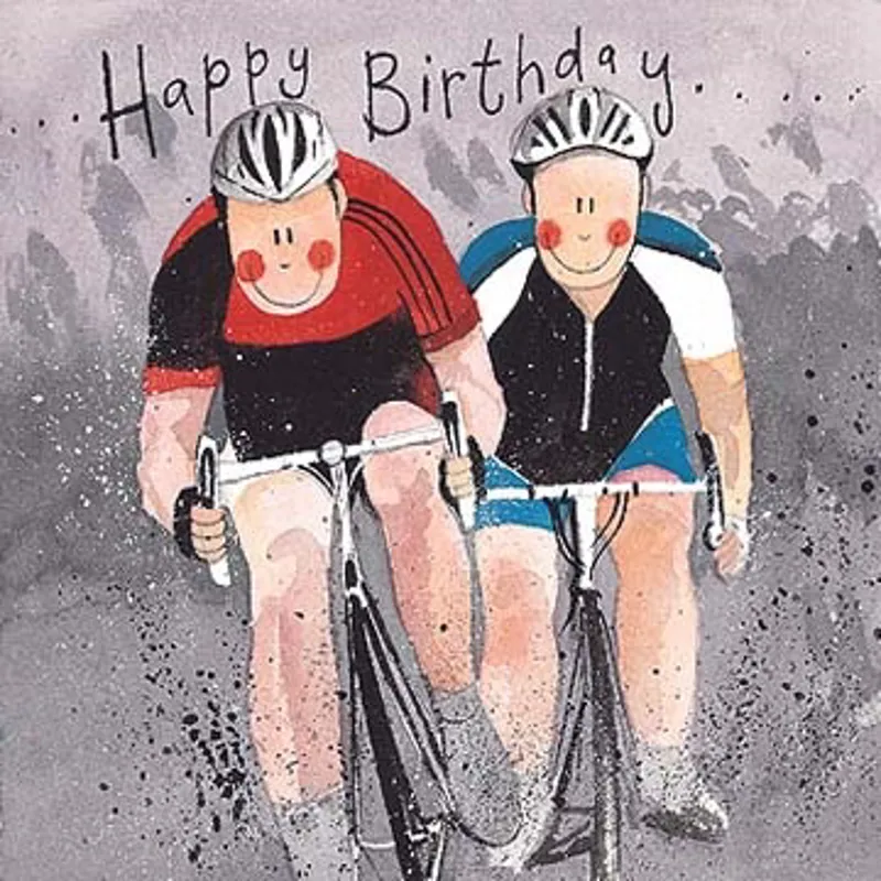Alex Clark Cyclists Birthday Card