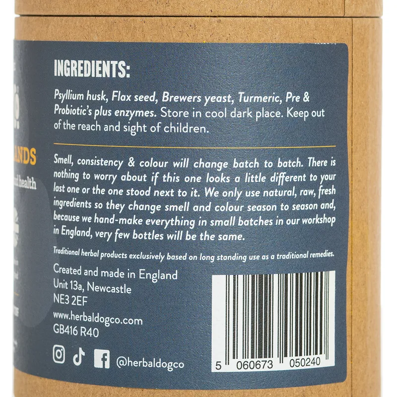 Herbal Dog Co. Herbacare Anal Glands - Natural Herbal Support Powder 250ml-2