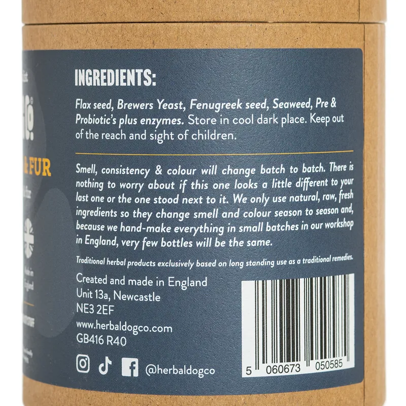 Herbal Dog Co. Herbacare Skin and Fur - Natural Herbal Supplement 250ml-2