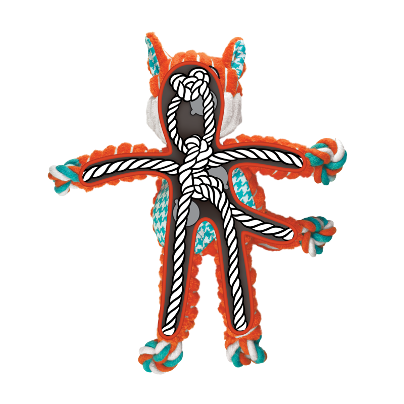 Kong Floppy Knots Fox Small/Medium-1