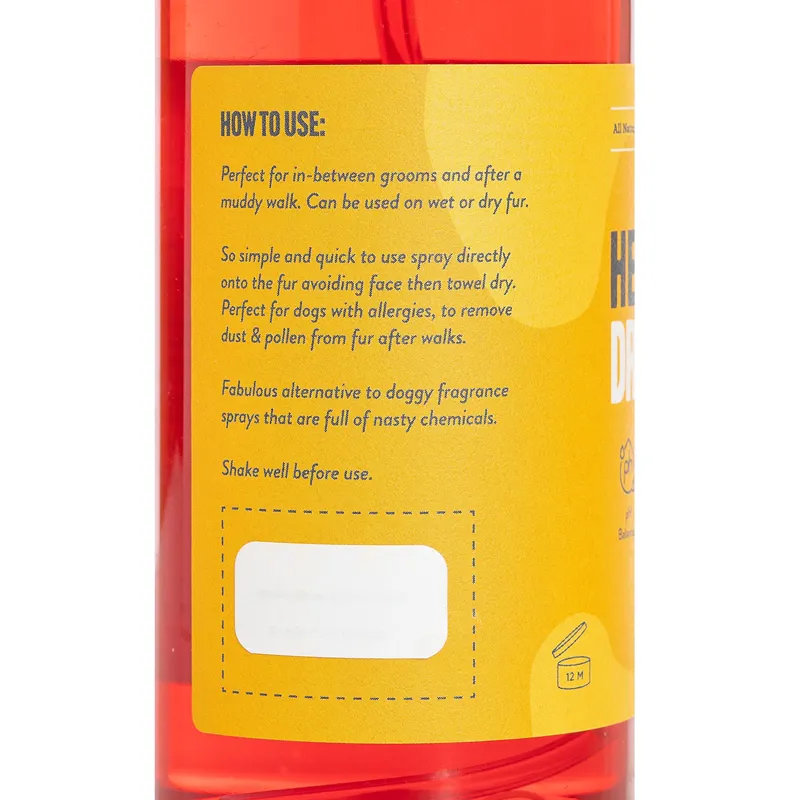 Herbal Dog Co. Raspberry and Vanilla Dry Shampoo 250ml-2