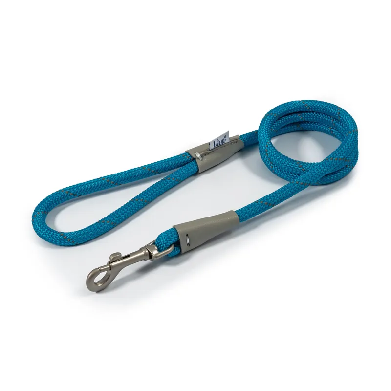 Ancol Viva Reflective Rope Snap Lead Blue
