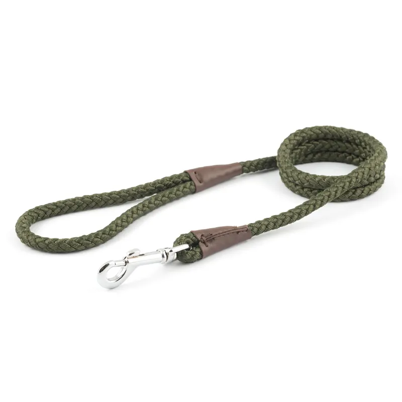 Ancol Heritage Rope Snap Lead Green