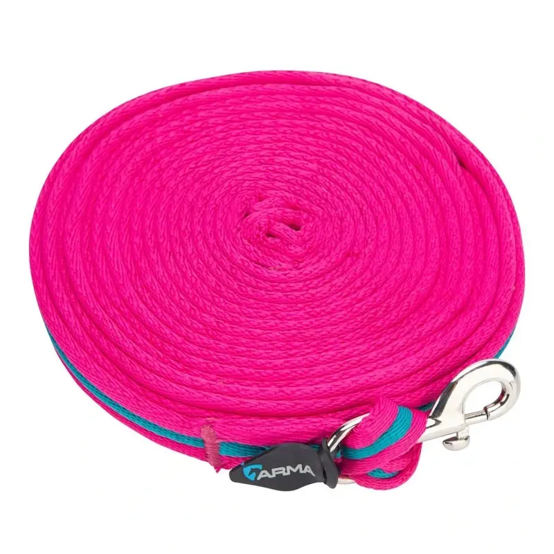 Arma 8m/26' Cushion Web Lunge Line in Magenta/Dark Cyan