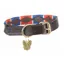 Digby and Fox Drover Polo  Dog Collar NAVY/RED XXXS