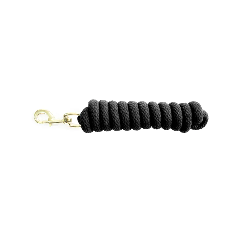 KM Elite Cotton 10ft Double Braided Leadrope in Black