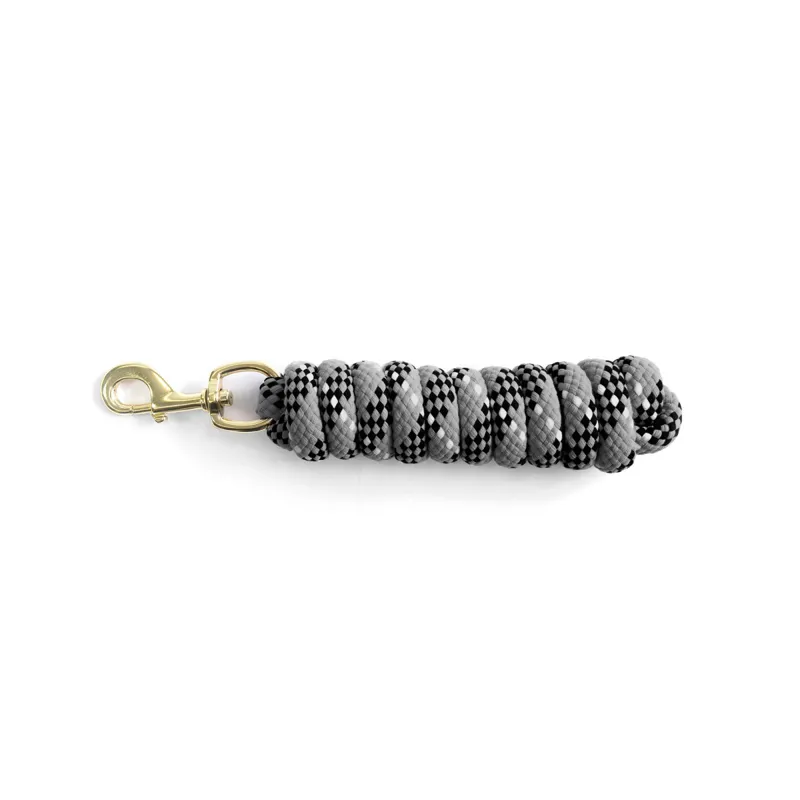 KM Elite Cotton 7ft Double Braided Leadrope in Grey