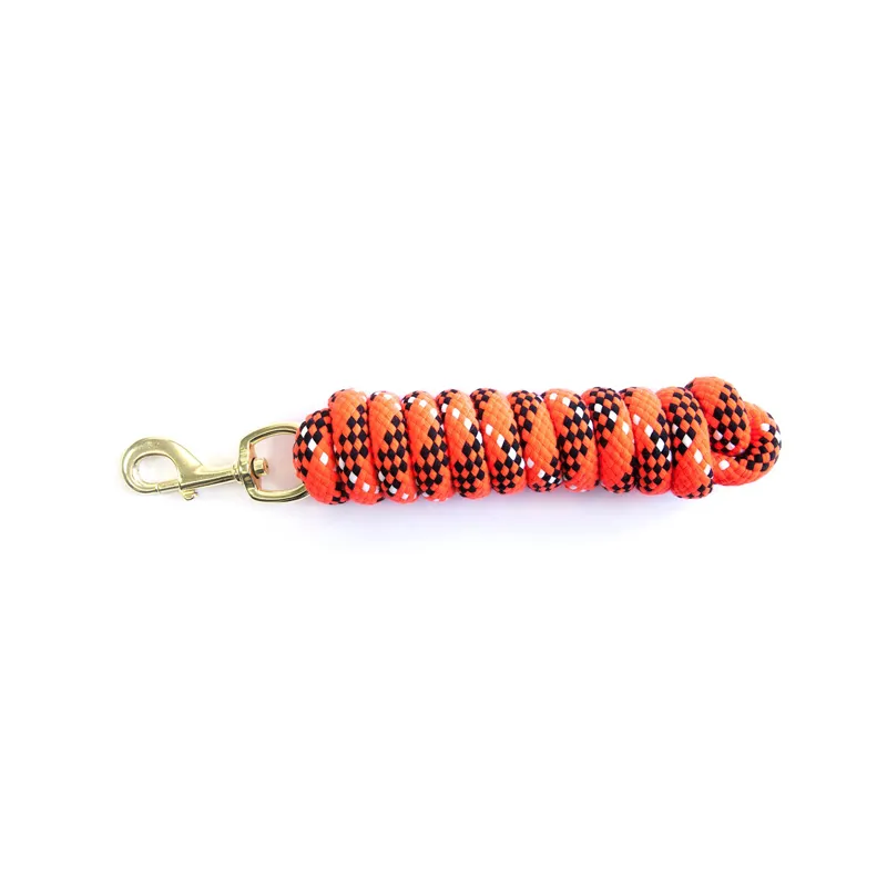 KM Elite Cotton 7ft Double Braided Leadrope in Orange
