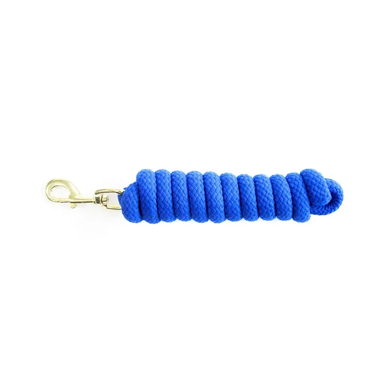 KM Elite Cotton 7ft Double Braided Leadrope in Solid Colour Royal Blue