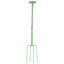 Red Gorilla 4 Prong Manure Fork T-Handle Pistachio