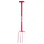 Red Gorilla 4 Prong Manure Fork T-Handle Red