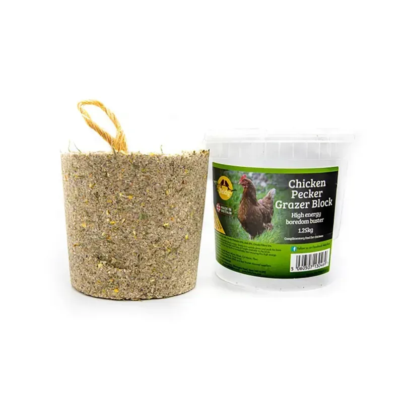 Feldy 1.25kg Chicken Pecker Grazer Block in Clear