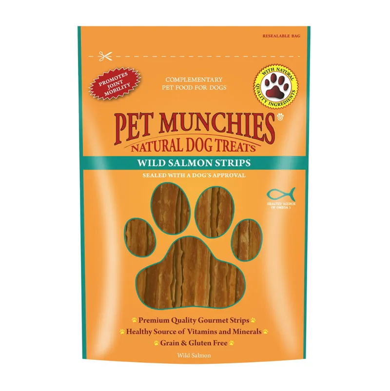 Pet Munchies Wild Salmon Strips 80g