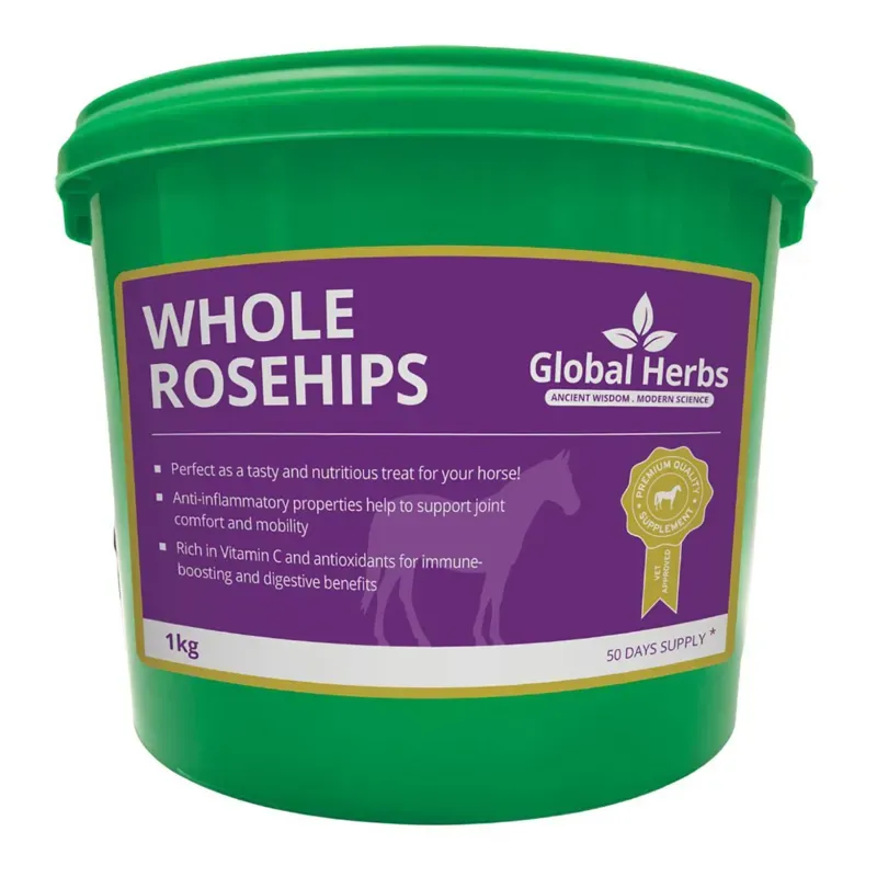 Global Herbs 1 kg Foraging Range Whole Rosehips in Green