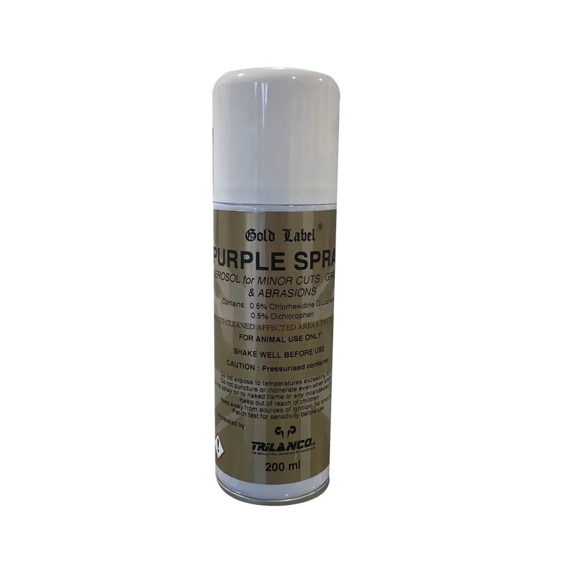 Gold Label 200ml Purple Disinfectant Spray in Gold