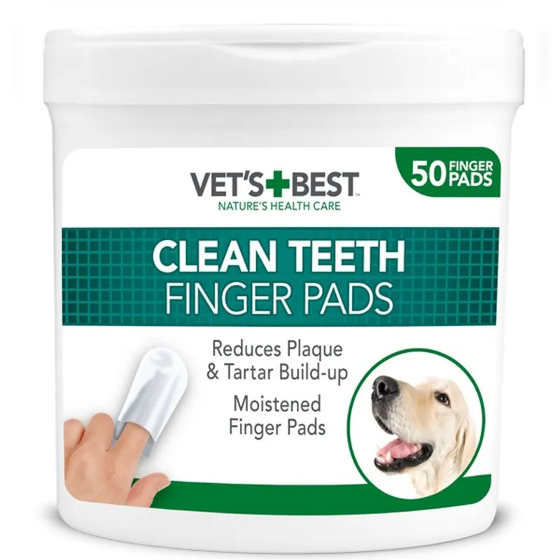 Vet's Best Clean Teeth Finger Pads 50 Pad Tub