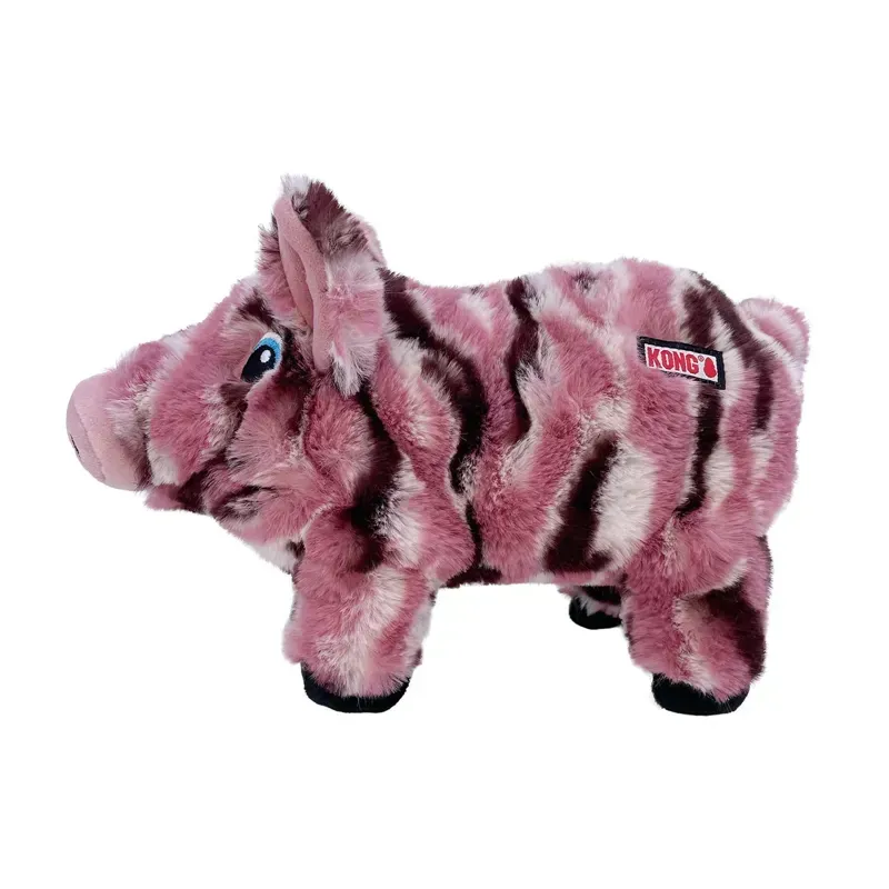 KONG Medium Low Stuff Stripes Pig