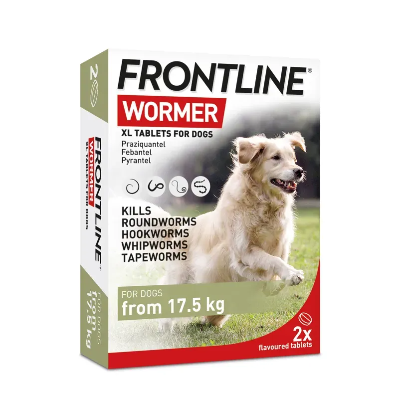 Frontline Wormer XL Tablets for Dogs - 17.5kg - 2-pack