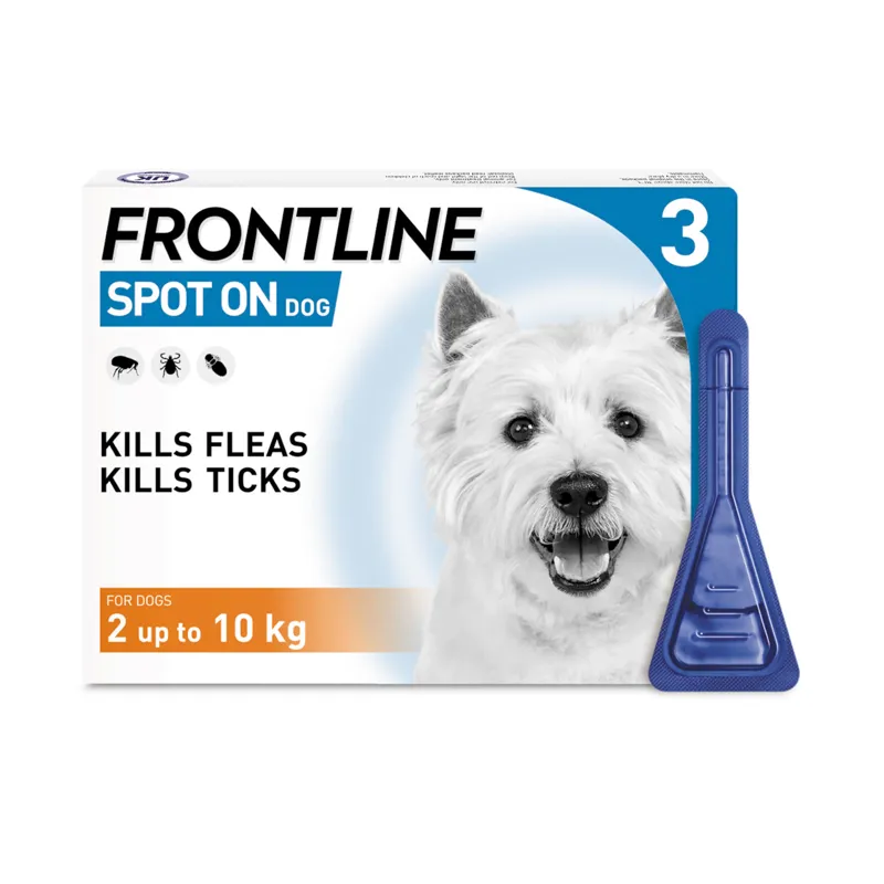 Frontline Spot On For Small Dogs 2-10kg - 3 Pipettes