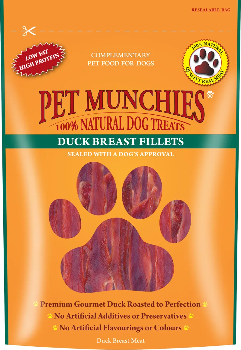 Pet Munchies Duck Breast Fillets 80g