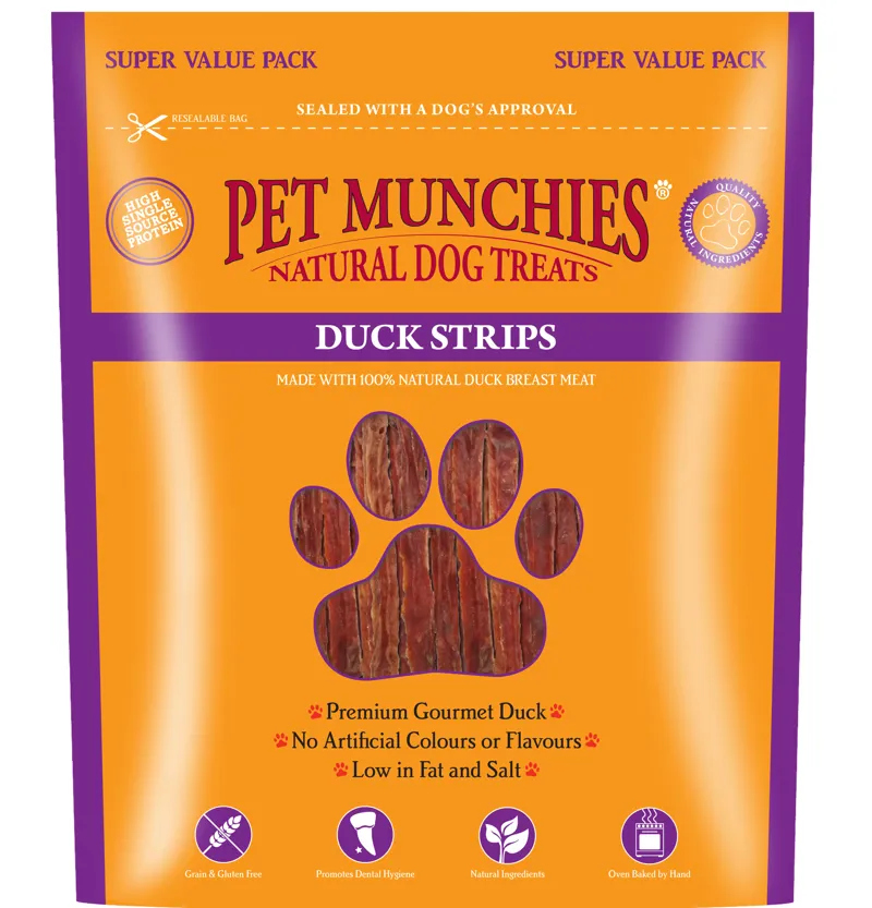 Pet Munchies Duck Strips 320g