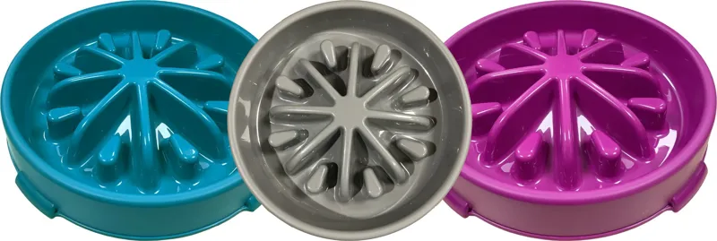 Hem and Boo Slow Feeding Bowl Large 26cm Assorted