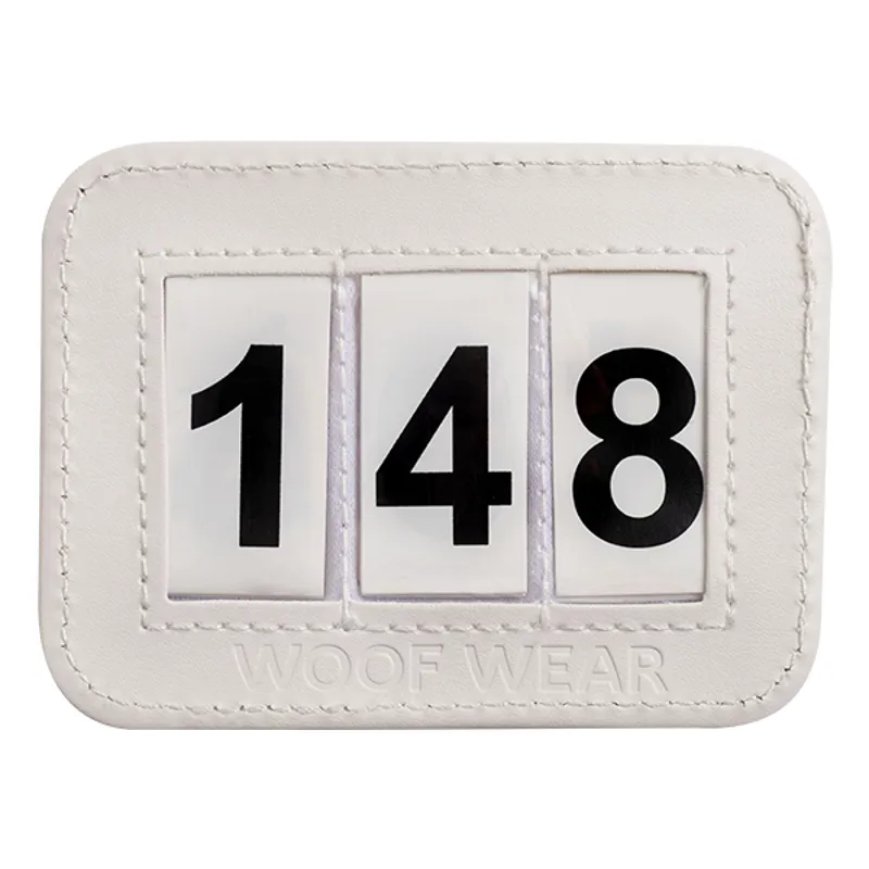 Woof Wear Bridle Number Holder in White