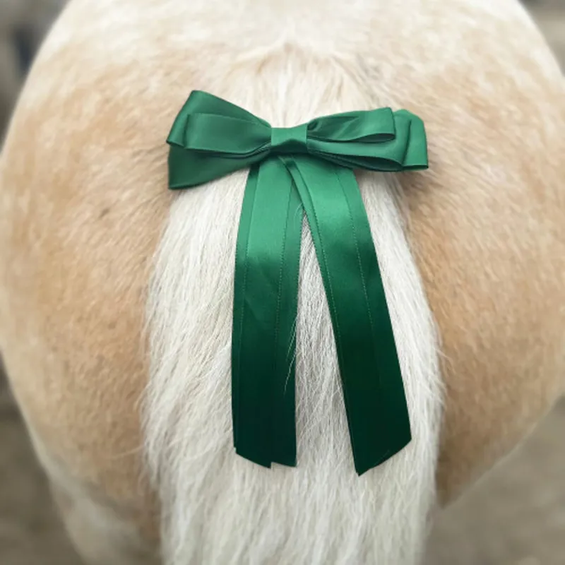 Equetech Horse Competition Warning Tail Ribbon Green