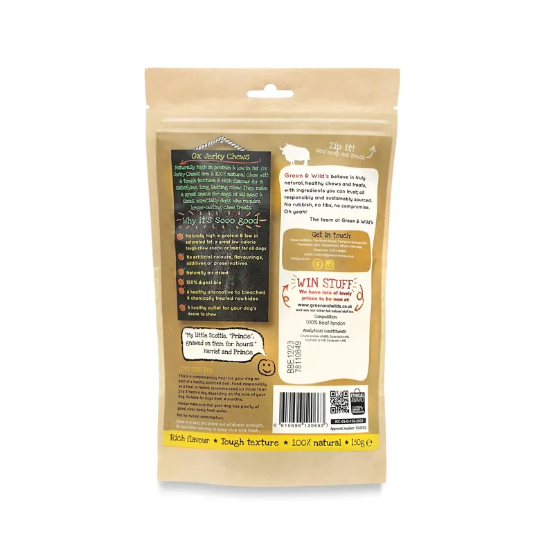 Green and Wilds Ox Jerky Chews 150g-2