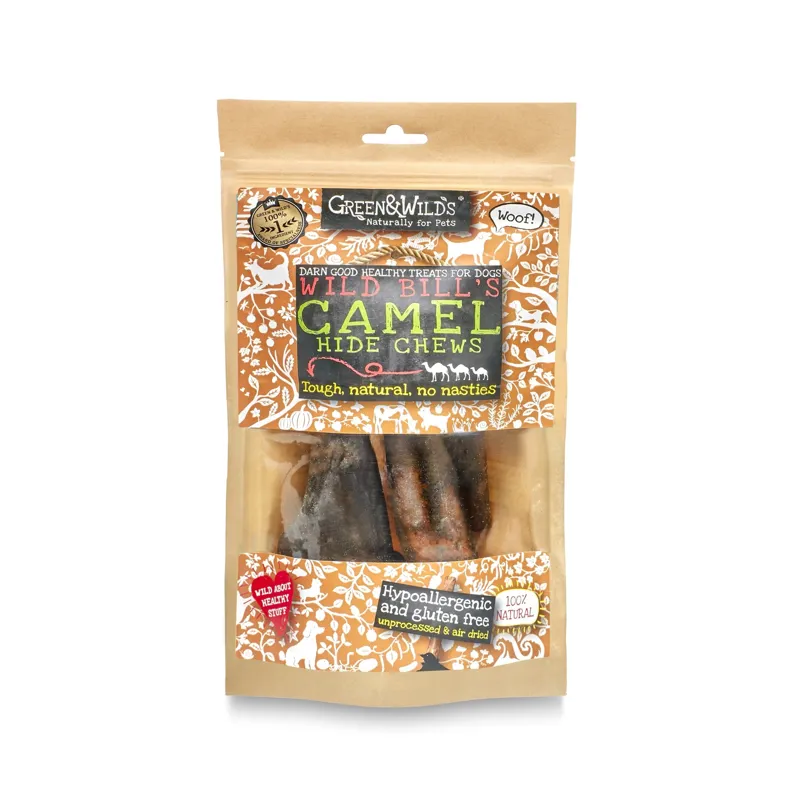 Green and Wilds Wild Bills Camel Hide Chews 100g-1
