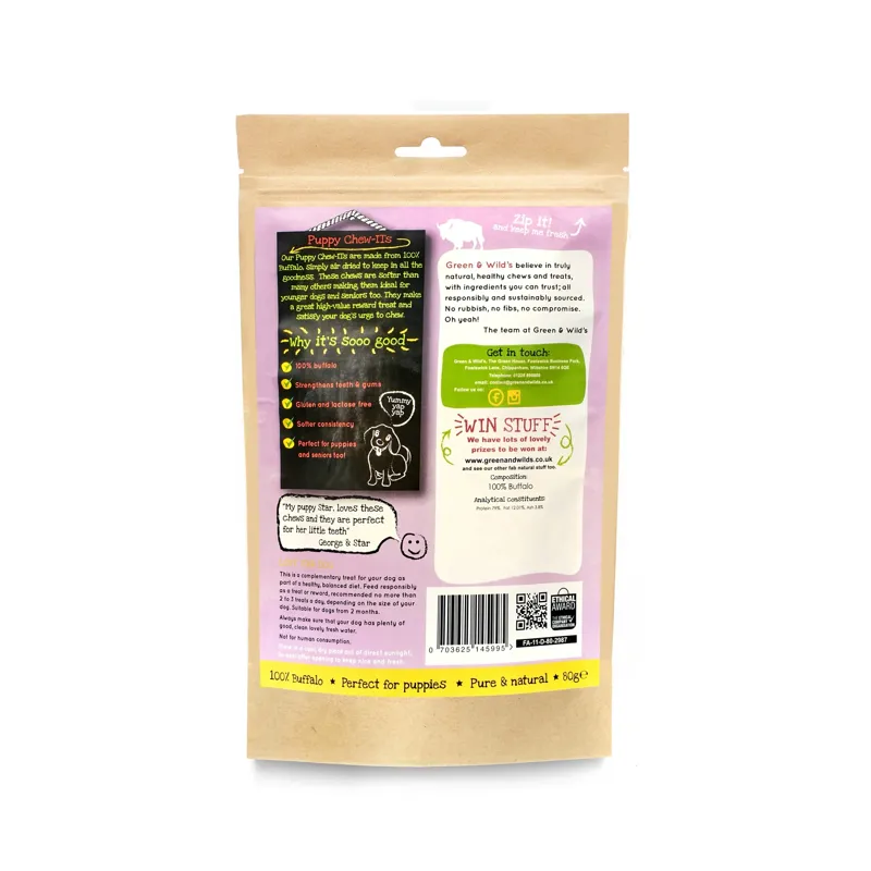 Green and Wilds Puppy Chew-Its 80g-2
