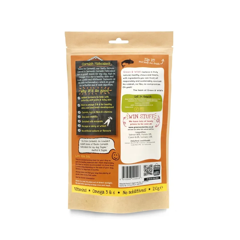 Green and Wilds Cornish Fishcakes Salmon With Carrots and Turmeric 150g-2