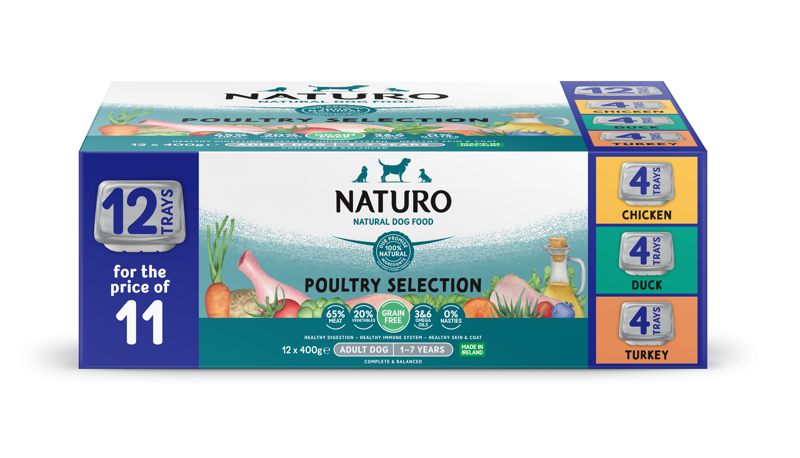 Naturo Adult Dog Grain-Free Poultry Selection  12x400g