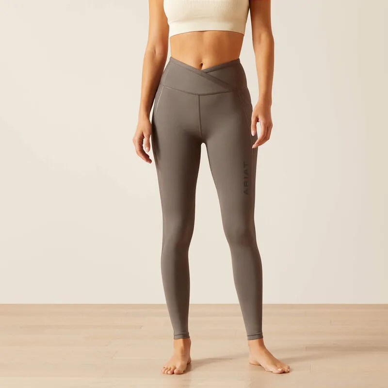 Ariat Womens Eos Chic Half Grip Tight Plum Grey Leggings 