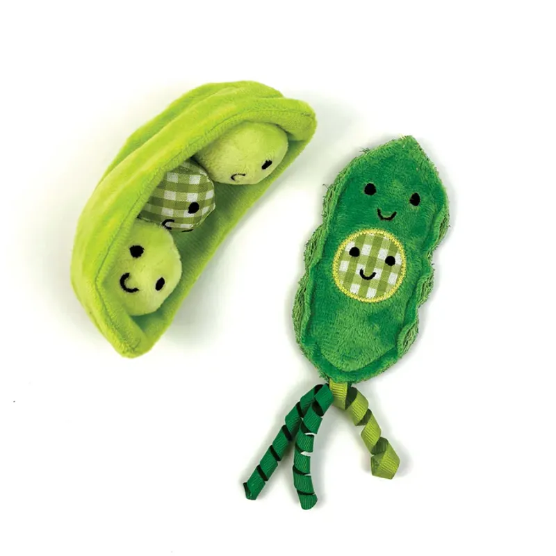 Happy Pet Tabby Patch Catnip Pea Pods 2pk