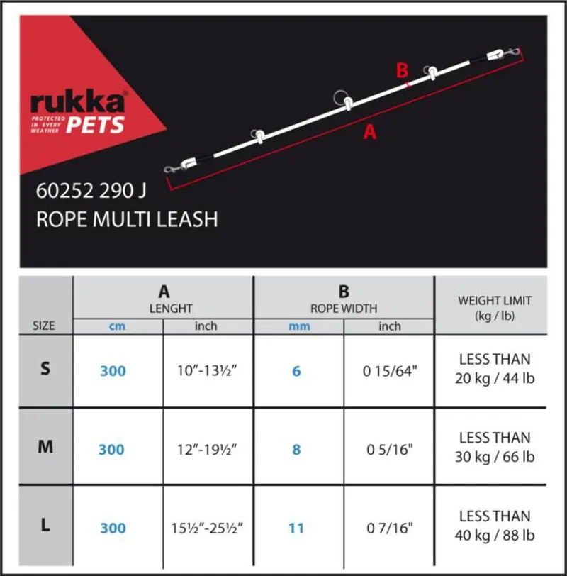 Rukka Rope Multilead in Black-1