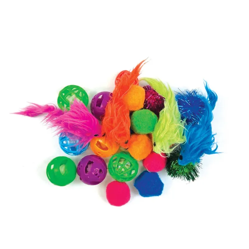 Happy Pet Tabby Patch Play Ball 24pk-1