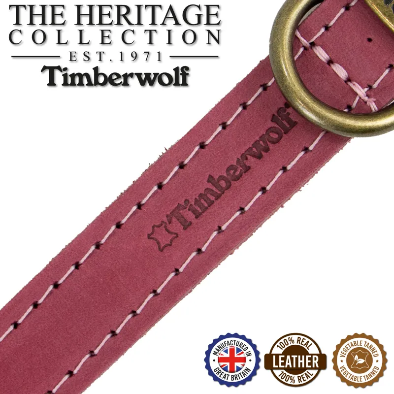 Ancol Timberwolf Leather Collar Pink-1