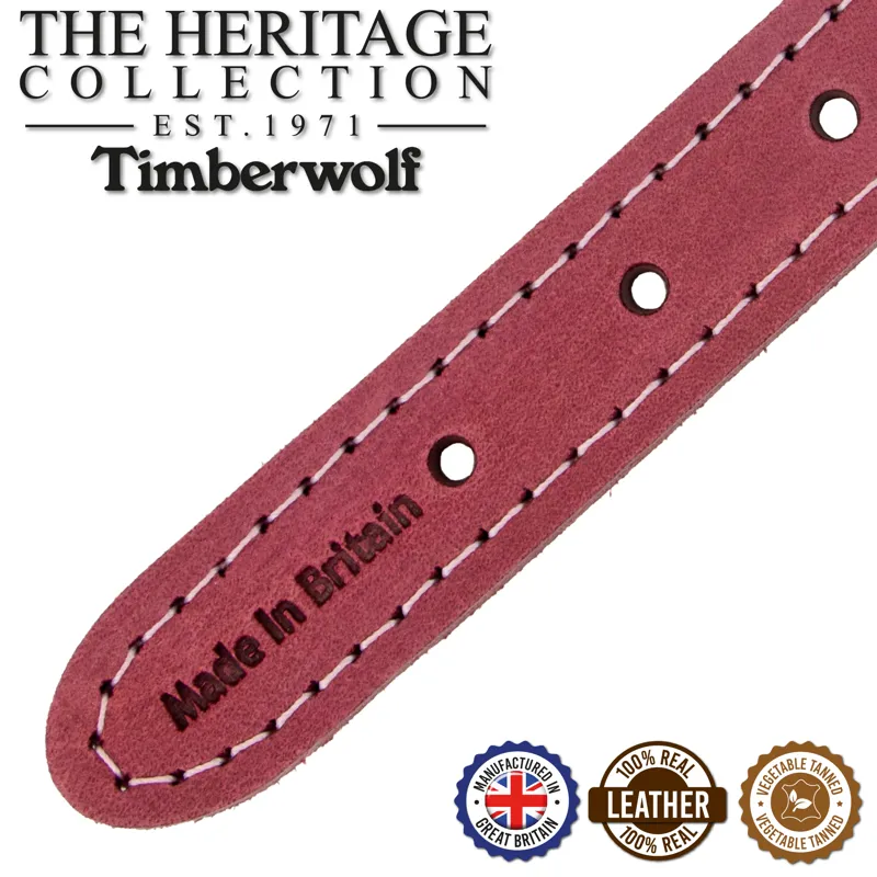 Ancol Timberwolf Leather Collar Pink-2