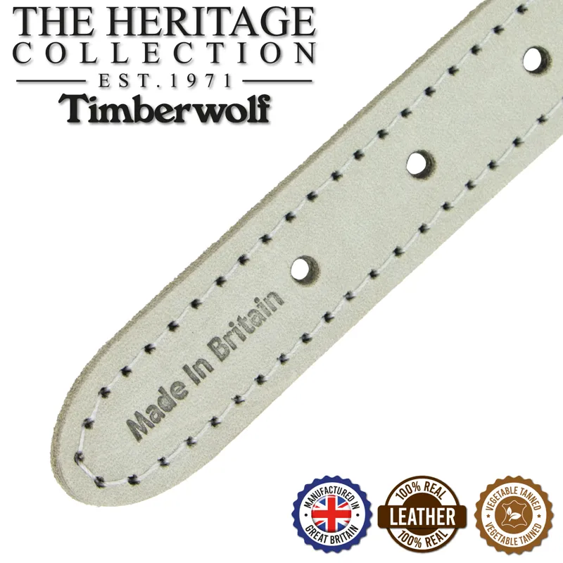 Ancol Timberwolf Leather Collar Light Grey-2