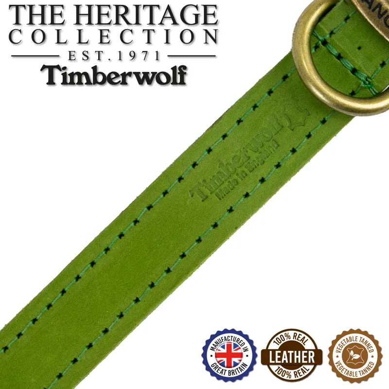 Ancol Timberwolf Leather Collar Green-1