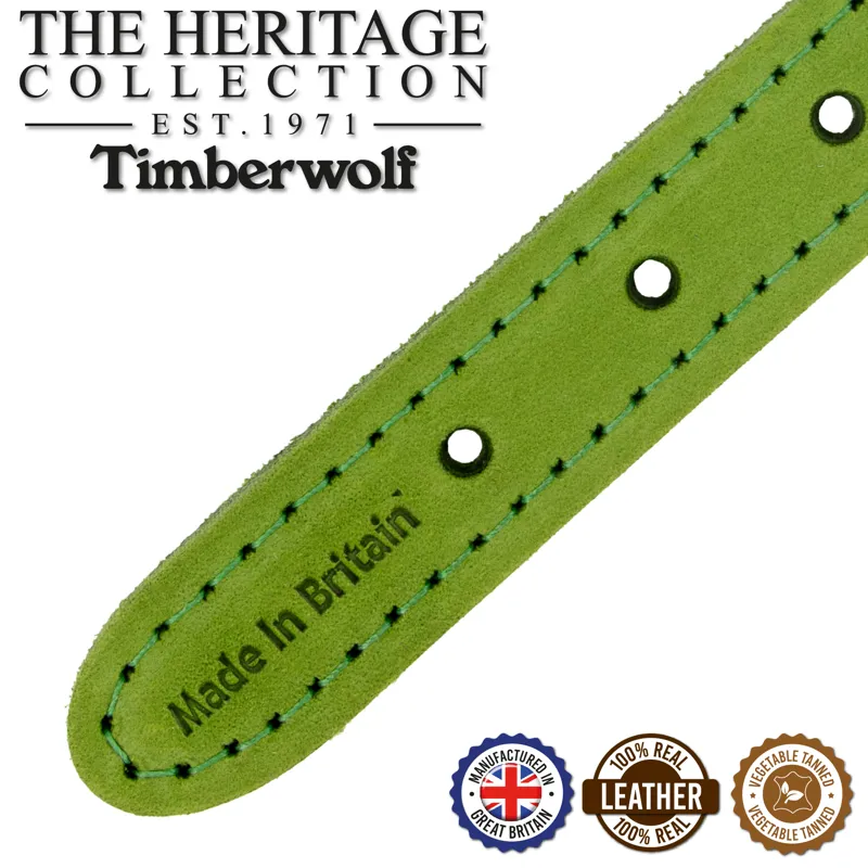 Ancol Timberwolf Leather Collar Green-2