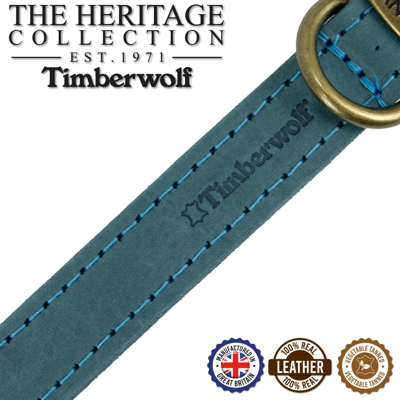Ancol Timberwolf Leather Collar Blue-1
