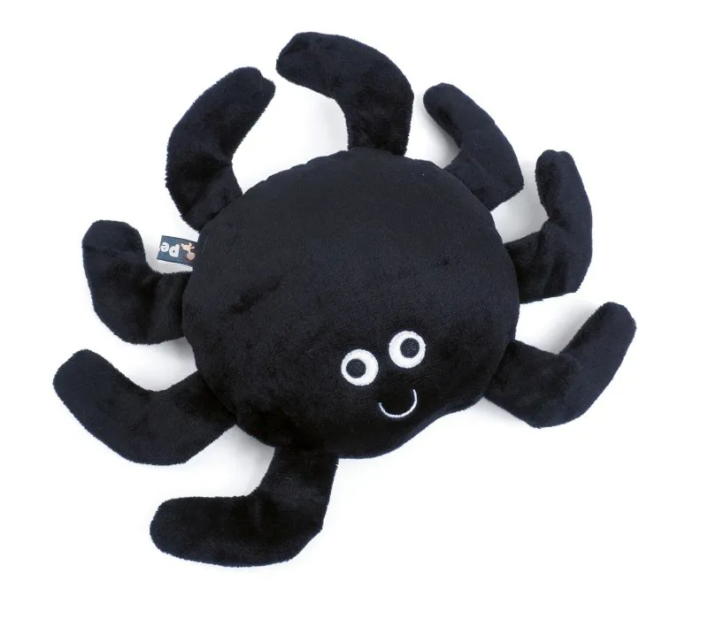 PetFace Seriously Strong Rubber and Plush Izzy Spider Dog Toy