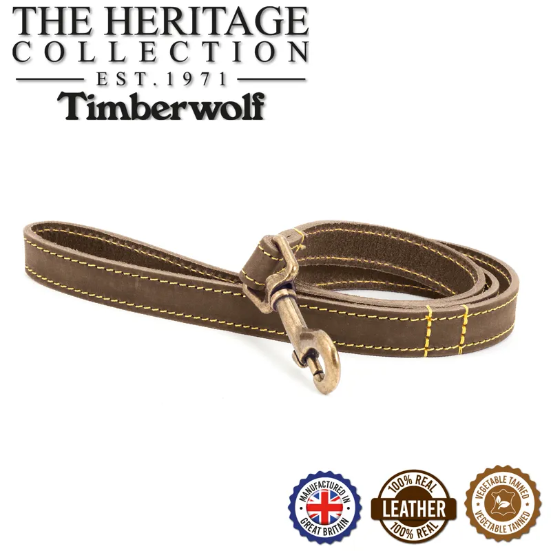 Ancol Timberwolf Leather Snap Lead Sable 100x1.9cm