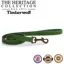 Ancol Timberwolf Leather Snap Lead Green 100x1.9cm
