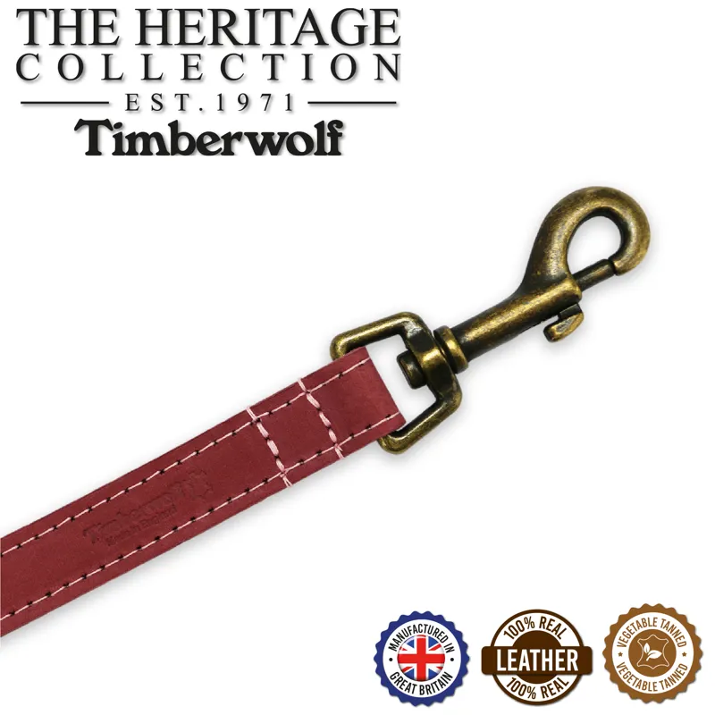Ancol Timberwolf Leather Snap Lead Pink 100x1.9cm-1